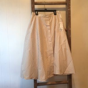 Uniqlo Front Button Circular Polka Dot Skirt